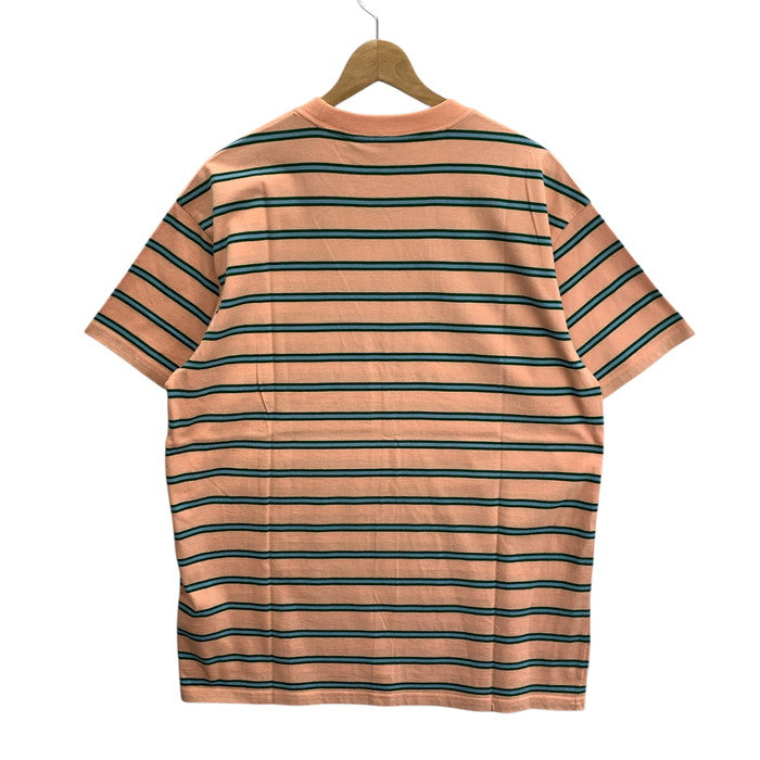 【中古品】【メンズ】 Carhartt カーハート S/S HOUSTON POCKET T-SHIRT 半袖Tシャツ ブランド 古着 145-260322-gm-19-fuz サイズ：M カラー：ピンク ボーダー 万代Net店
