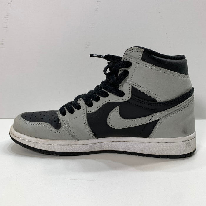 【中古品】【レディース】 NIKE ナイキ 555088-035 AIR JORDAN 1 RETRO HIGH OG "SHADOW 2.0" エア ジョーダン 1 レトロ ハイ スニーカー 166-250621-gm-37-fuz サイズ：24.5cm カラー：ブラック グレー 万代Net店