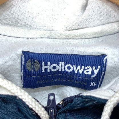 【中古品】【メンズ】 HOLLOWAY ハーフジップナイロンパーカー ジャケット アウター ブランド アメカジ 古着 145-260404-gm-24-fuz サイズ：XL カラー：ネイビー 万代Net店