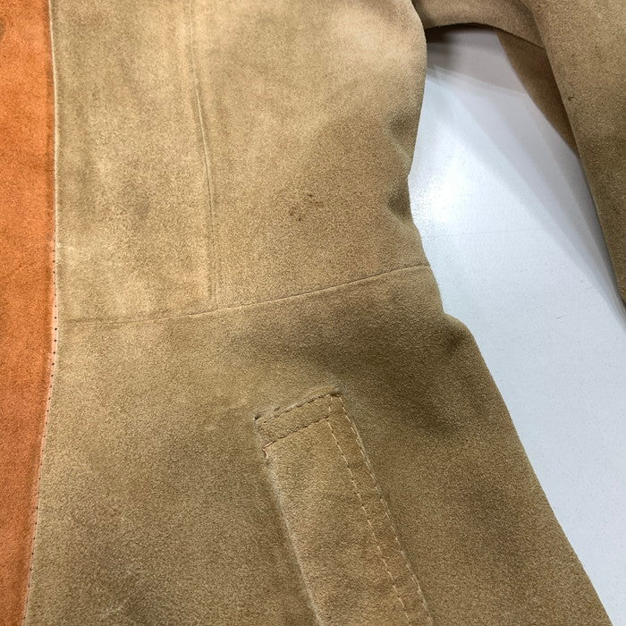 【中古品】【メンズ】 M.S.COLLECTIBLES LEATHER COAT レザーコート ジャケット ブランド 古着 145-251206-gm-13-fuz サイズ：15-16 カラー：ベージュ 万代Net店