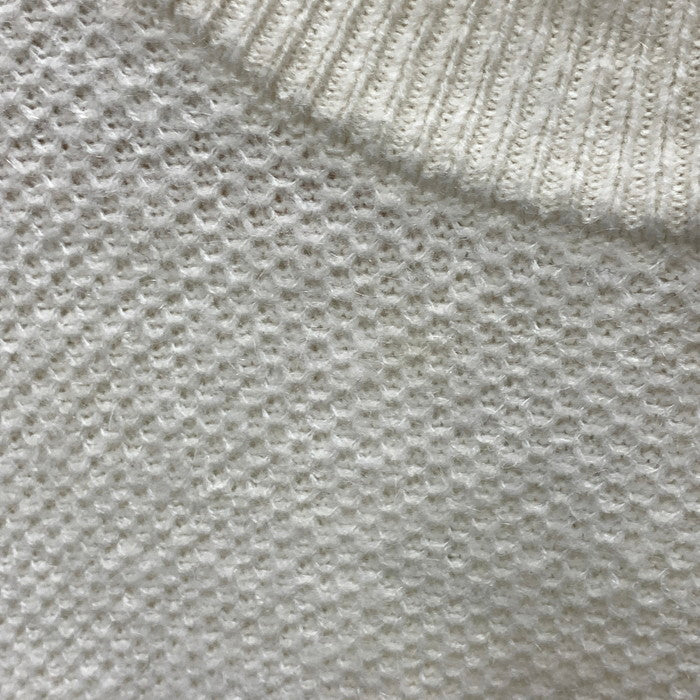 【中古品】【メンズ】 FRED PERRY フレッドペリー PIQUE KNIT JUMPER ニット セーター トップス ブランド 古着 140-250921-gm-24-fuz サイズ：M カラー：ホワイト 万代Net店