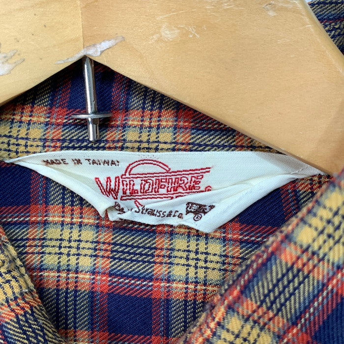 【中古品】【メンズ】 Levi's リーバイス 70s 長袖シャツ ブランド 古着 145-260110-gm-09-fuz サイズ：M カラー：ネイビー レッド 万代Net店