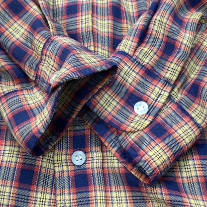 【中古品】【メンズ】 Levi's リーバイス 70s 長袖シャツ ブランド 古着 145-260110-gm-09-fuz サイズ：M カラー：ネイビー レッド 万代Net店
