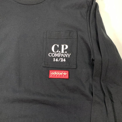 【中古品】【メンズ】 C.P.COMPANY×ADIDAS シーピーカンパニー×アディダス SPZL POCKET LS TEE 長袖Tシャツ ブランド 古着 141-260411-gm-25-fuz サイズ：L カラー：ブラック 万代Net店