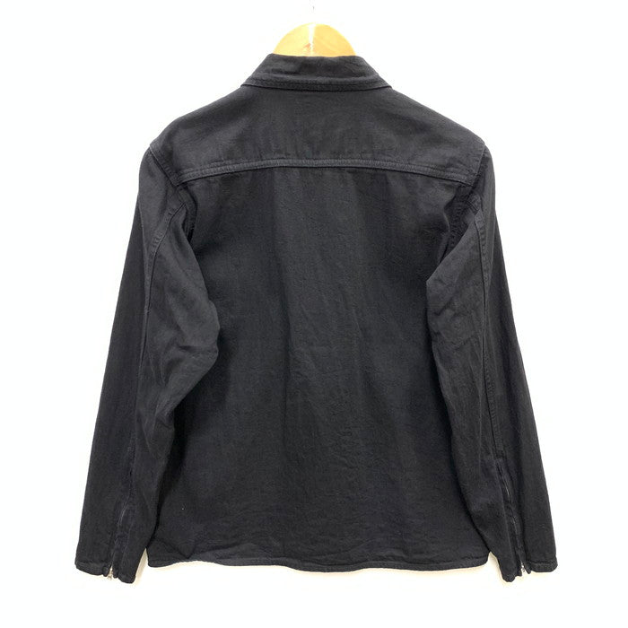 【中古品】【メンズ】 LANGLITZ LEATHERS DENIM8OZ 長袖ワークシャツ トップス ブランド 古着 145-250920-gm-14-fuz サイズ：M カラー：ブラック 万代Net店