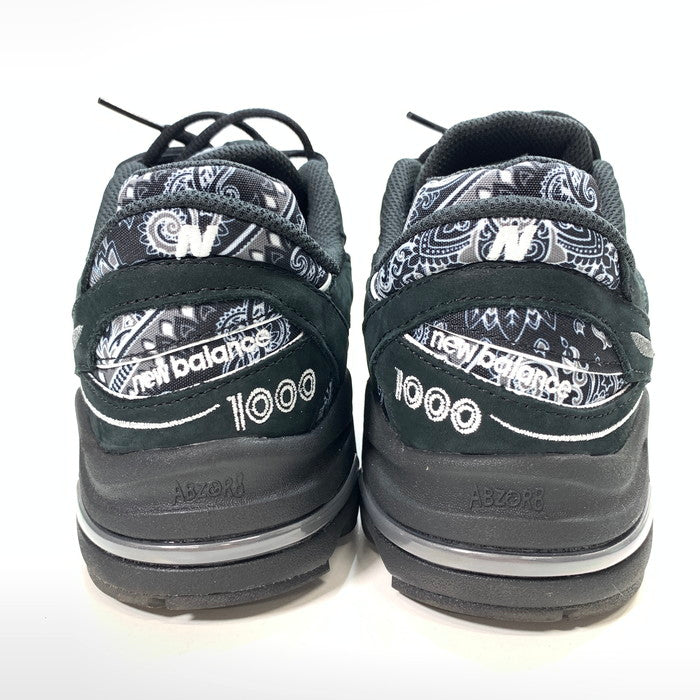 【中古品】【メンズ】 NEW BALANCE ニューバランス ATMOS M1000AP BANDHU スニーカー シューズ 靴 162-250726-gm-07-fuz サイズ：27cm カラー：ブラック 万代Net店
