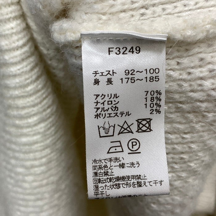 【中古品】【メンズ】 FRED PERRY フレッドペリー PIQUE KNIT JUMPER ニット セーター トップス ブランド 古着 140-250921-gm-24-fuz サイズ：M カラー：ホワイト 万代Net店
