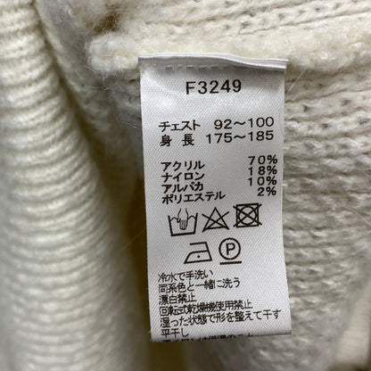 【中古品】【メンズ】 FRED PERRY フレッドペリー PIQUE KNIT JUMPER ニット セーター トップス ブランド 古着 140-250921-gm-24-fuz サイズ：M カラー：ホワイト 万代Net店