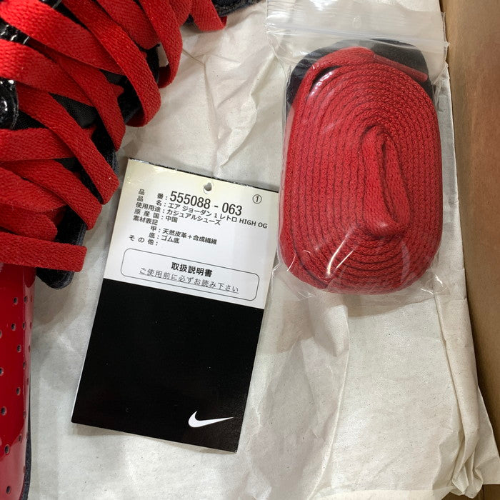【中古品】【メンズ】 NIKE ナイキ 555088-063 AIR JORDAN 1 HIGH OG " PATENT BRED" エアジョーダン 1 ハイ スニーカー 160-251019-gm-22-fuz サイズ：27.5cm カラー：レッド 万代Net店