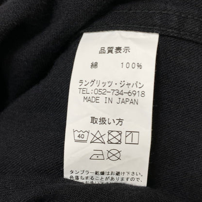 【中古品】【メンズ】 LANGLITZ LEATHERS DENIM8OZ 長袖ワークシャツ トップス ブランド 古着 145-250920-gm-14-fuz サイズ：M カラー：ブラック 万代Net店