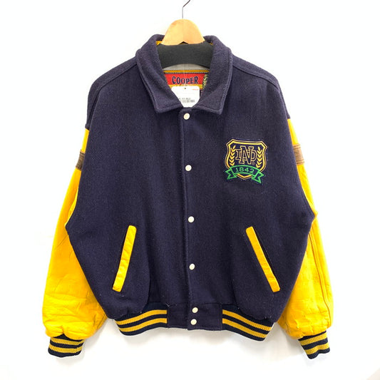 【中古品】【メンズ】 COOPER COLLEGIATE スタジアムジャケット ブランド 古着 145-260103-gm-20-fuz サイズ：M カラー：ネイビー 万代Net店