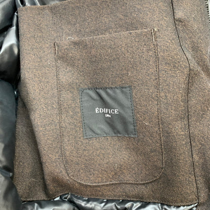 【中古品】【メンズ】 EDIFICE エディフィス ダウンジャケット ブランド 古着 147-260118-gm-17-fuz サイズ：M カラー：ブラウン 万代Net店