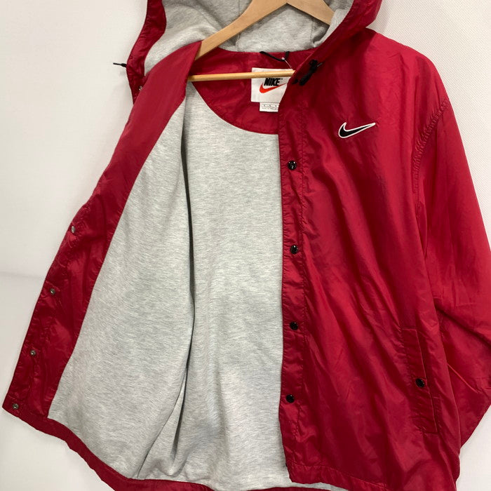 【中古品】【メンズ】 ナイキ 90s ナイロンジャケット 白タグ アウター ブランド 古着 145-250608-gm-35-fuz サイズ：M カラー：レッド 万代Net店