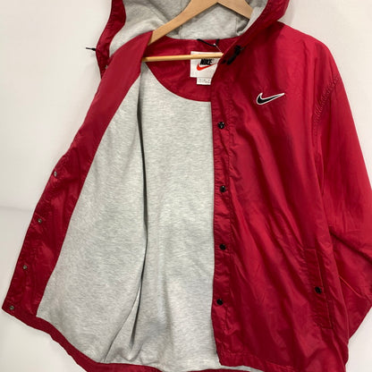 【中古品】【メンズ】 ナイキ 90s ナイロンジャケット 白タグ アウター ブランド 古着 145-250608-gm-35-fuz サイズ：M カラー：レッド 万代Net店