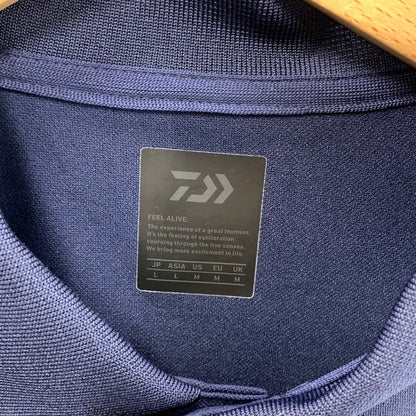 【中古美品】【メンズ】 DAIWA PIER39 BE-31024 TECHPOLO SHRTS LS 長袖ポロシャツ ブランド 古着 140-251214-gm-10-fuz サイズ：L カラー：ネイビー 万代Net店