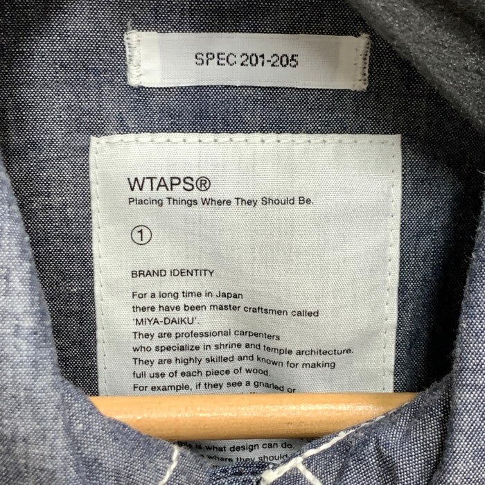 【中古品】【メンズ】 WTAPS ダブルタップス 121LTDT-JKM01 カバーオール ジャケット アウター ブランド 古着 142-250531-gm-07-fuz サイズ：01 カラー：グレー 万代Net店
