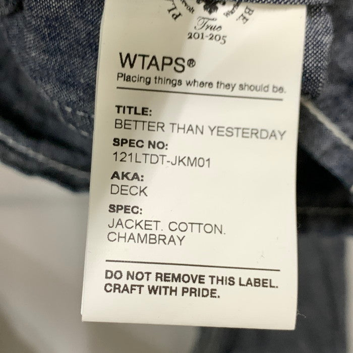 【中古品】【メンズ】 WTAPS ダブルタップス 121LTDT-JKM01 カバーオール ジャケット アウター ブランド 古着 142-250531-gm-07-fuz サイズ：01 カラー：グレー 万代Net店