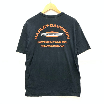 【中古品】【メンズ】 ハーレーダビッドソン 96012-25VM BAR&SHIELD スラブTシャツ 半袖Tシャツ カットソー トップス ブランド 古着 145-250727-gm-36-fuz サイズ：L カラー：ブラック 万代Net店