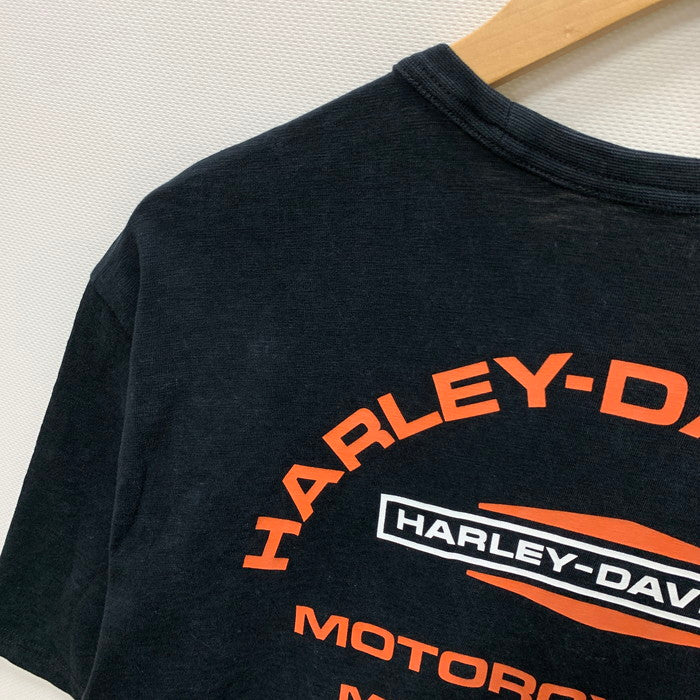 【中古品】【メンズ】 ハーレーダビッドソン 96012-25VM BAR&SHIELD スラブTシャツ 半袖Tシャツ カットソー トップス ブランド 古着 145-250727-gm-36-fuz サイズ：L カラー：ブラック 万代Net店