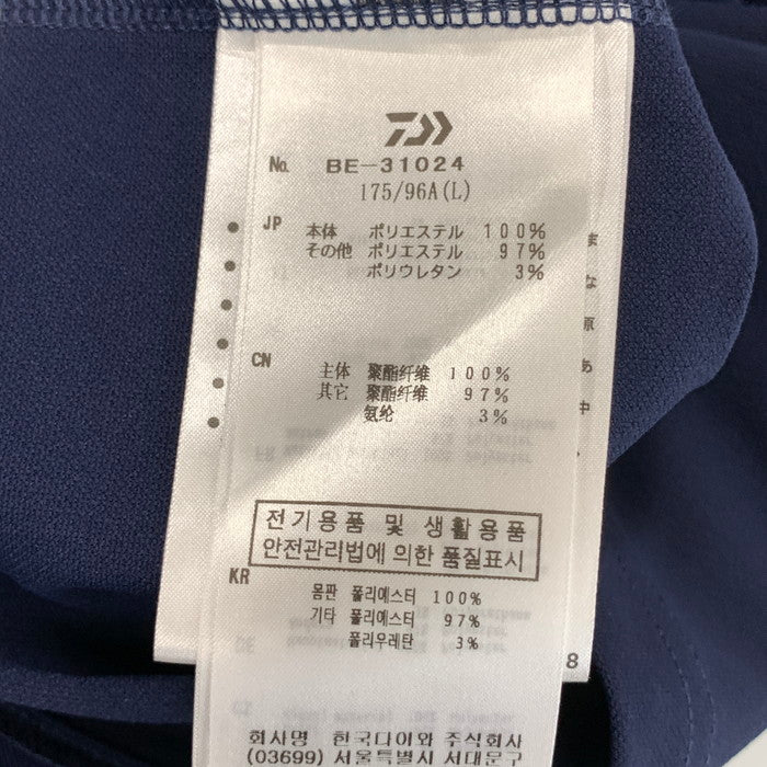 【中古美品】【メンズ】 DAIWA PIER39 BE-31024 TECHPOLO SHRTS LS 長袖ポロシャツ ブランド 古着 140-251214-gm-10-fuz サイズ：L カラー：ネイビー 万代Net店