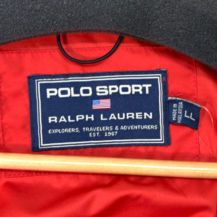 【中古品】【メンズ】 POLO SPORTS ポロスポーツ ナイロンジャケット ブランド 古着 147-260103-gm-25-fuz サイズ：LL カラー：ブラック レッド 万代Net店