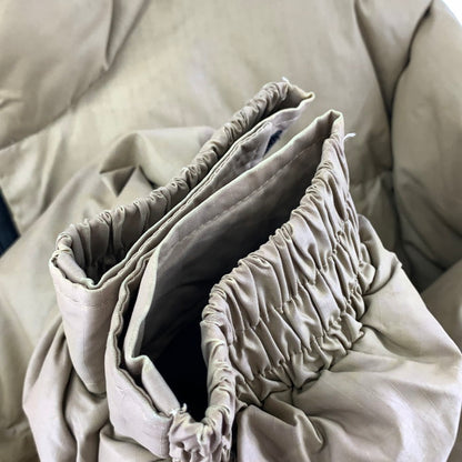 【現状渡し品】【メンズ】 A BATHING APE アベイシングエイプ 中綿ジャケット アウター ブランド 古着 142-251019-gm-35-fuz サイズ：M カラー：ベージュ 万代Net店