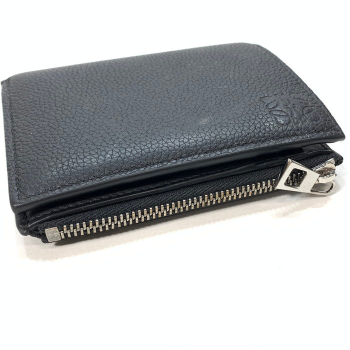 【中古品】【メンズ/レディース】 LOEWE ロエベ スリムコンパクトウォレット ブランド 財布 181-251220-gm-29-fuz カラー：ブラック 万代Net店