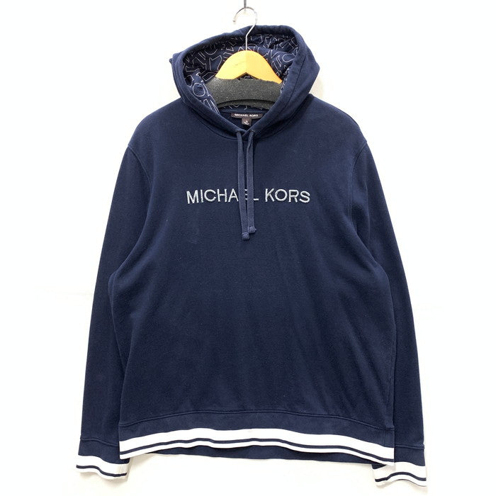 【中古品】【メンズ】 Michael Kors マイケルコース 0S05H9G6JE パーカー フーディー トップス ブランド 古着 141-251018-gm-18-fuz サイズ：XL カラー：ネイビー 万代Net店