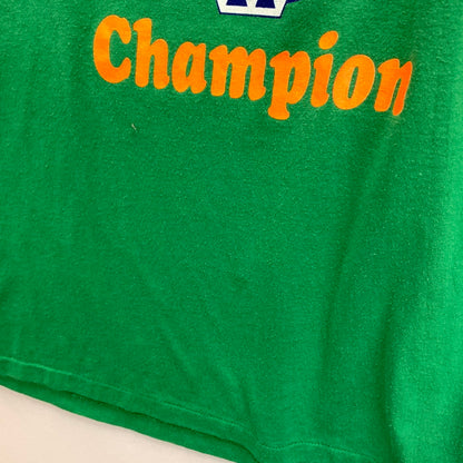 【中古品】【メンズ】 USED NEWPORT CHAMPION ヴィンテージ シングルステッチ 半袖Tシャツ カットソー トップス ブランド 古着 145-250706-gm-20-fuz サイズ：不明 カラー：グリーン 万代Net店