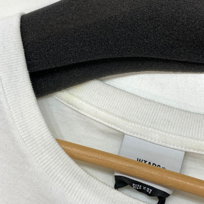 【中古品】【メンズ】 WTAPS ダブルタップス 25SS HG SS TEE 半袖Tシャツ ブランド 古着 142-251214-gm-12-fuz サイズ：3 カラー：ホワイト 万代Net店