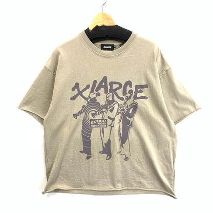 【中古品】【メンズ】 XLARGE エクストララージ 101243011015 VIBRATION CUT OFF S/S TEE カットオフ 半袖Tシャツ ブランド 古着 142-251115-gm-40-fuz サイズ：M カラー：ベージュ 万代Net店