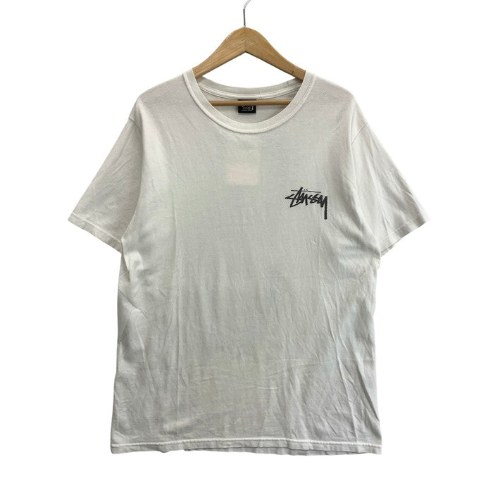 【現状渡し品】【メンズ】 STUSSY ステューシー 半袖Tシャツ ブランド 古着 142-251109-gm-22-fuz サイズ：M カラー：ホワイト 万代Net店