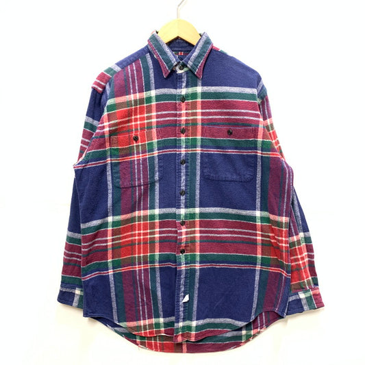 【中古品】【メンズ】 POLO RALPH LAUREN ポロ・ラルフローレン 90s FLANNEL SHIRT フランネル長袖シャツ ブランド 古着 147-251206-gm-21-fuz サイズ：M カラー：チェック 万代Net店