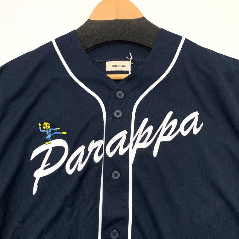 【中古美品】【メンズ】 WIND AND SEA ウィンダンシー PARRAPA WDS-O-PTR-26-Q3-SH-01 BASEBALL SHIRT ベースボールシャツ 半袖シャツ ブランド 古着 142-260412-gm-20-fuz サイズ：L カラー：ネイビー 万代Net店