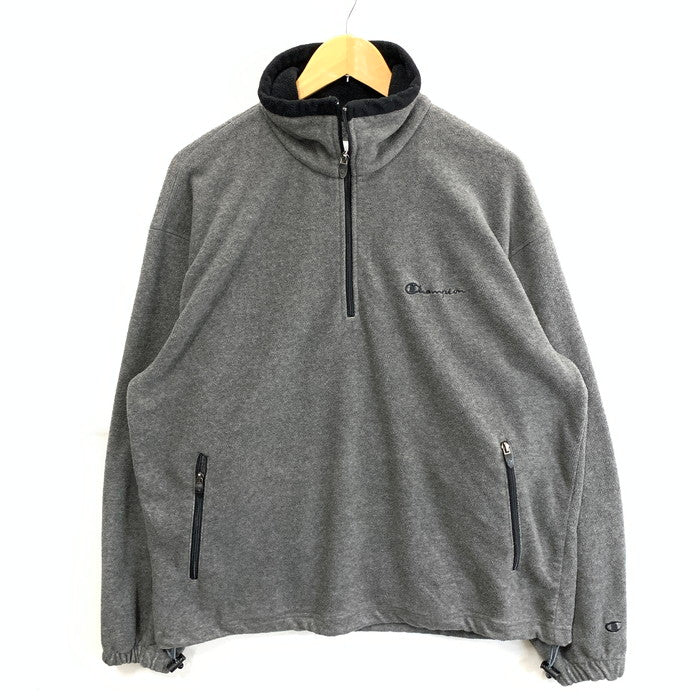 【中古品】【メンズ】 Champion チャンピオン FLEECE PULLOVER フリースジャケット ブランド 古着 145-260110-gm-15-fuz サイズ：L カラー：グレー 万代Net店