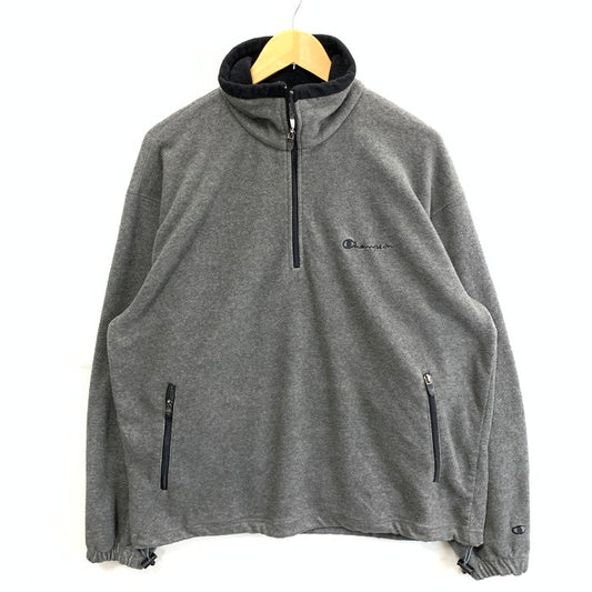 【中古品】【メンズ】 Champion チャンピオン FLEECE PULLOVER フリースジャケット ブランド 古着 145-260110-gm-15-fuz サイズ：L カラー：グレー 万代Net店