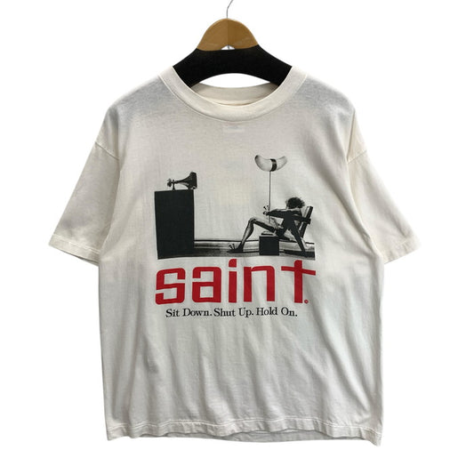 【中古品】【メンズ】 SAINT MICHAEL SIT DOWN MAXELL SAINT 半袖Tシャツ カットソー ブランド 古着 SM-HR8-0000-022 140-260404-gm-07-fuz サイズ：L カラー：ホワイト 万代Net店