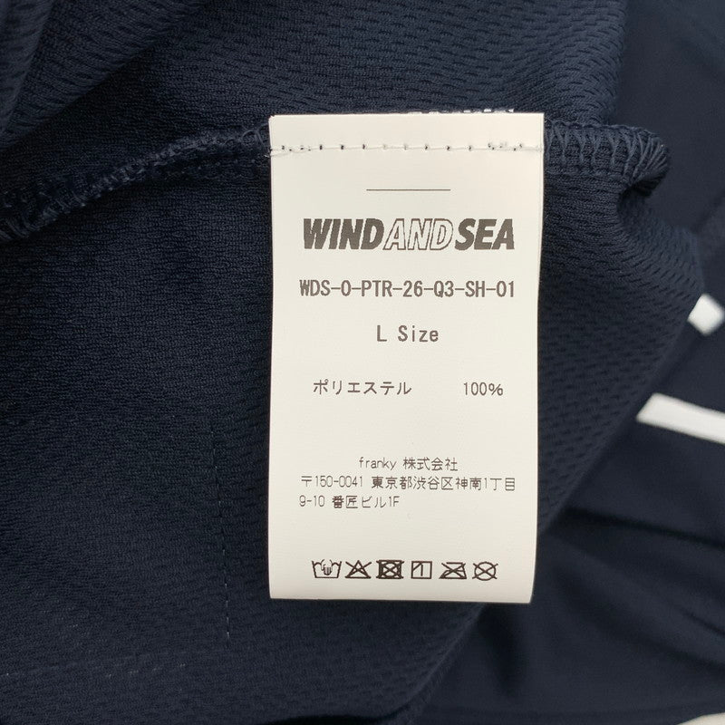 【中古美品】【メンズ】 WIND AND SEA ウィンダンシー PARRAPA WDS-O-PTR-26-Q3-SH-01 BASEBALL SHIRT ベースボールシャツ 半袖シャツ ブランド 古着 142-260412-gm-20-fuz サイズ：L カラー：ネイビー 万代Net店