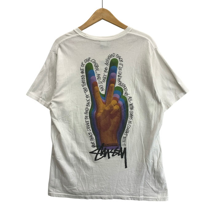 【現状渡し品】【メンズ】 STUSSY ステューシー 半袖Tシャツ ブランド 古着 142-251109-gm-22-fuz サイズ：M カラー：ホワイト 万代Net店