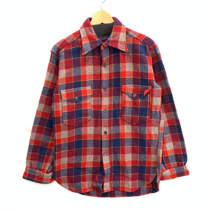【中古品】【メンズ】 PENDLETON ペンドルトン 70年代 WOOL SHIRT 長袖シャツ ブランド 古着 145-260307-gm-16-fuz サイズ：M カラー：レッド ブルー 万代Net店