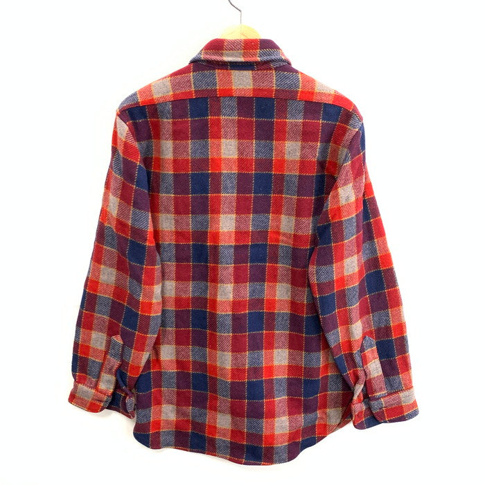 【中古品】【メンズ】 PENDLETON ペンドルトン 70年代 WOOL SHIRT 長袖シャツ ブランド 古着 145-260307-gm-16-fuz サイズ：M カラー：レッド ブルー 万代Net店
