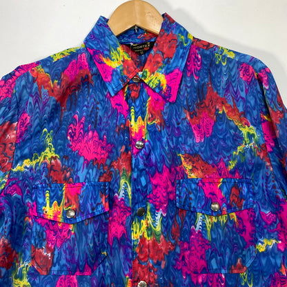 【中古品】【メンズ】 NORTEX 長袖シャツ ブランド 古着 145-260228-gm-05-fuz サイズ：M カラー：ブルー 総柄 万代Net店