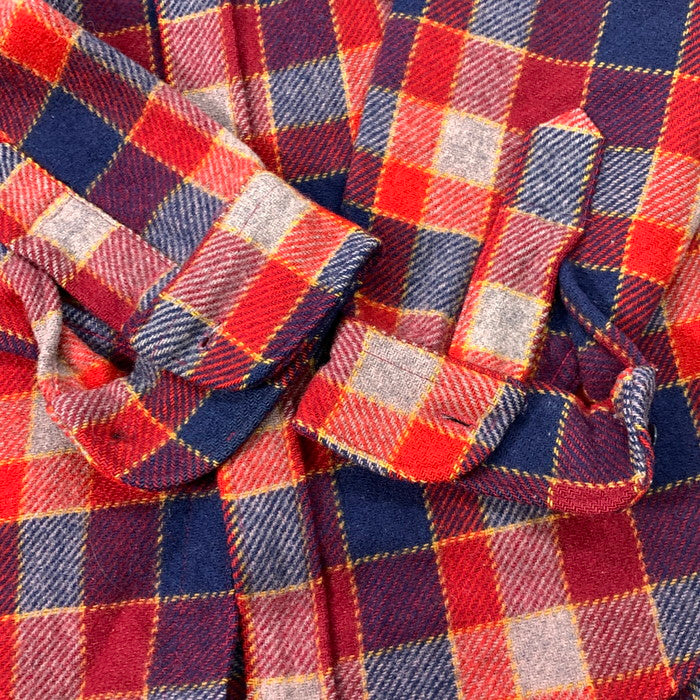 【中古品】【メンズ】 PENDLETON ペンドルトン 70年代 WOOL SHIRT 長袖シャツ ブランド 古着 145-260307-gm-16-fuz サイズ：M カラー：レッド ブルー 万代Net店