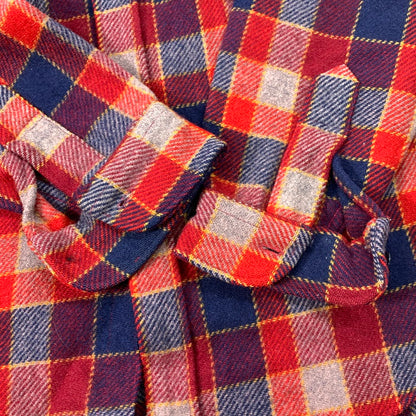 【中古品】【メンズ】 PENDLETON ペンドルトン 70年代 WOOL SHIRT 長袖シャツ ブランド 古着 145-260307-gm-16-fuz サイズ：M カラー：レッド ブルー 万代Net店