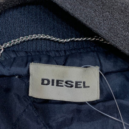 【中古品】【メンズ】 DIESEL ディーゼル ダメージ加工スタジャン アウター スタジアムジャケット アワードジャケット ブランド 古着 141-260221-gm-26-fuz サイズ：S カラー：ネイビー デニム 万代Net店