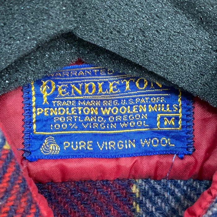 【中古品】【メンズ】 PENDLETON ペンドルトン 70年代 WOOL SHIRT 長袖シャツ ブランド 古着 145-260307-gm-16-fuz サイズ：M カラー：レッド ブルー 万代Net店