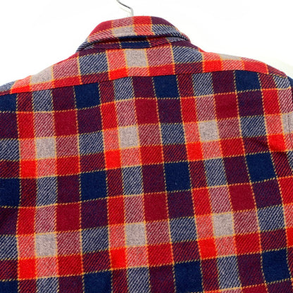 【中古品】【メンズ】 PENDLETON ペンドルトン 70年代 WOOL SHIRT 長袖シャツ ブランド 古着 145-260307-gm-16-fuz サイズ：M カラー：レッド ブルー 万代Net店