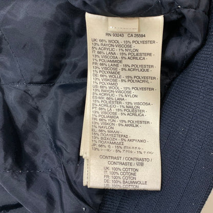 【中古品】【メンズ】 DIESEL ディーゼル ダメージ加工スタジャン アウター スタジアムジャケット アワードジャケット ブランド 古着 141-260221-gm-26-fuz サイズ：S カラー：ネイビー デニム 万代Net店