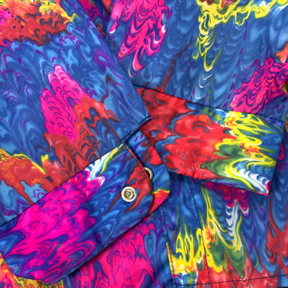 【中古品】【メンズ】 NORTEX 長袖シャツ ブランド 古着 145-260228-gm-05-fuz サイズ：M カラー：ブルー 総柄 万代Net店