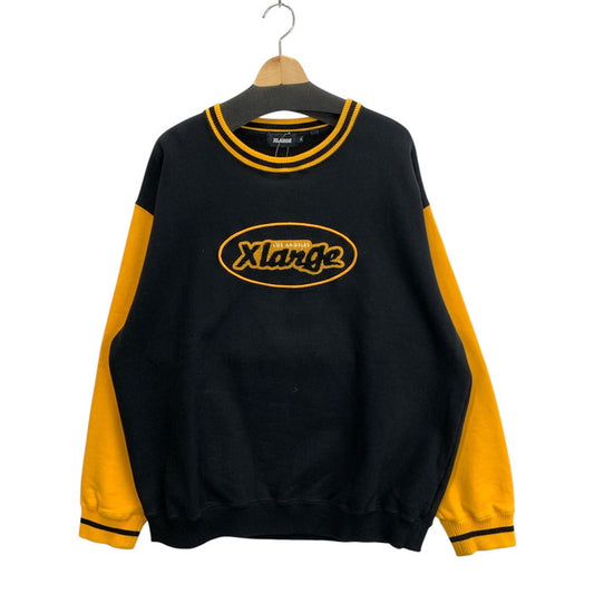 【中古品】【メンズ】 XLARGE エクストララージ 101213012008 RETRO CREW NECK SWEAT スウェット トップス ブランド 古着 142-251116-gm-18-fuz サイズ：XL カラー：ブラック イエロー 万代Net店